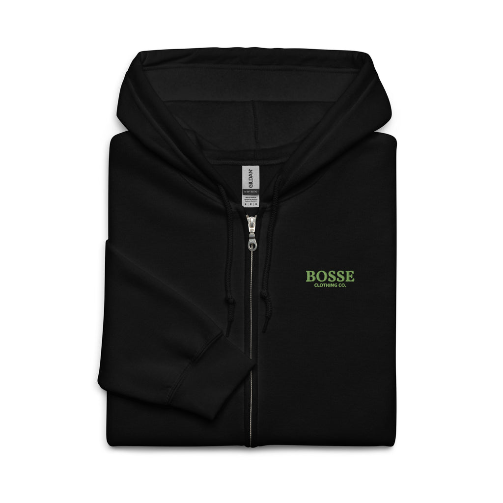 Bosse Green Print Heavy Blend Zip Hoodie
