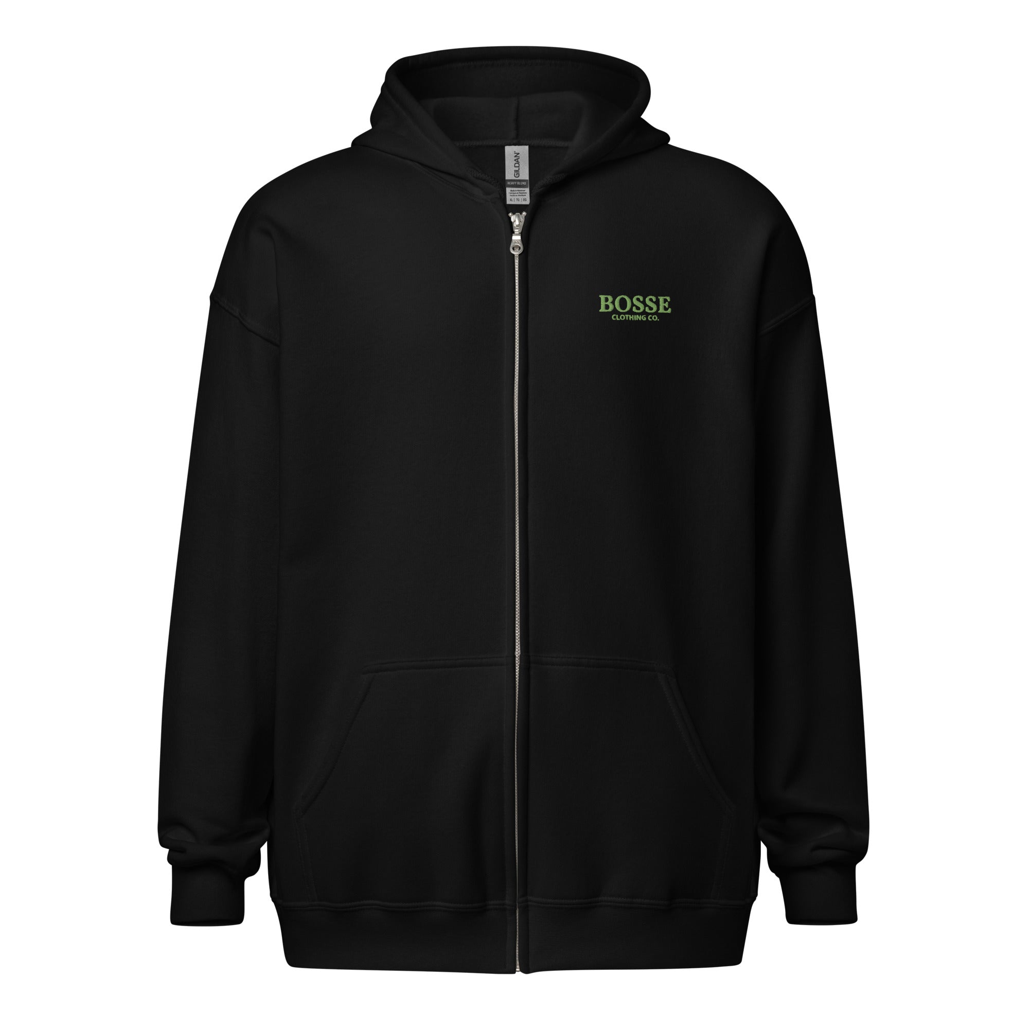 Bosse Green Print Heavy Blend Zip Hoodie