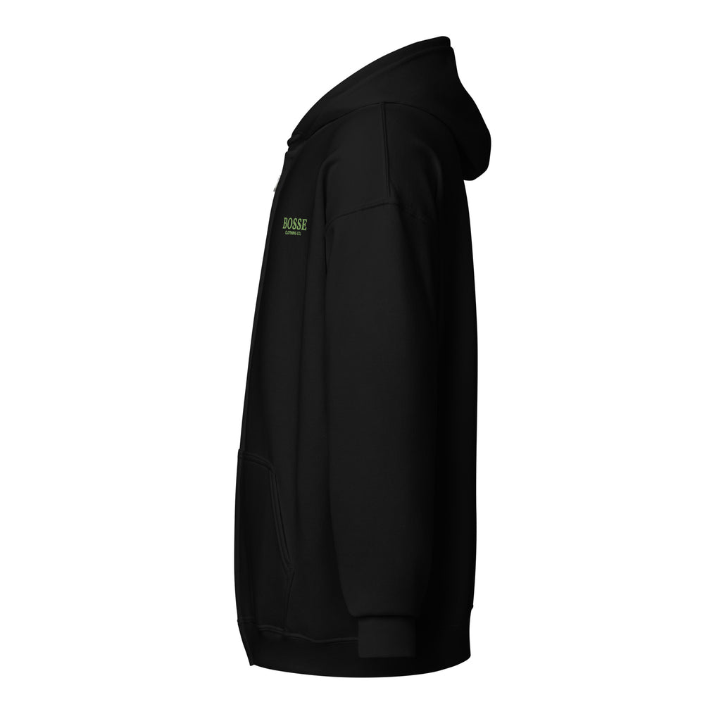 Bosse Green Print Heavy Blend Zip Hoodie