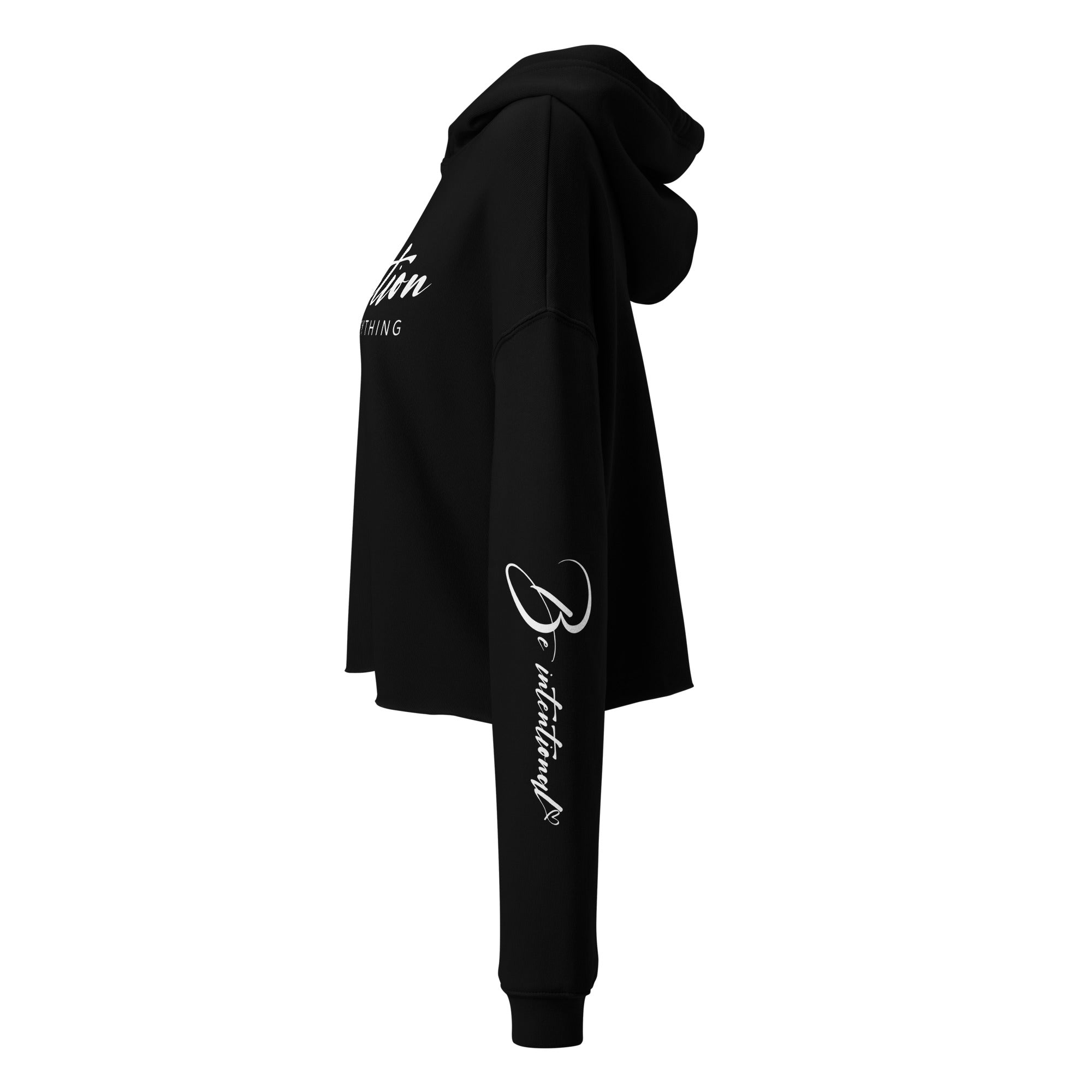 Bosse Black Be Intentional Crop Hoodie
