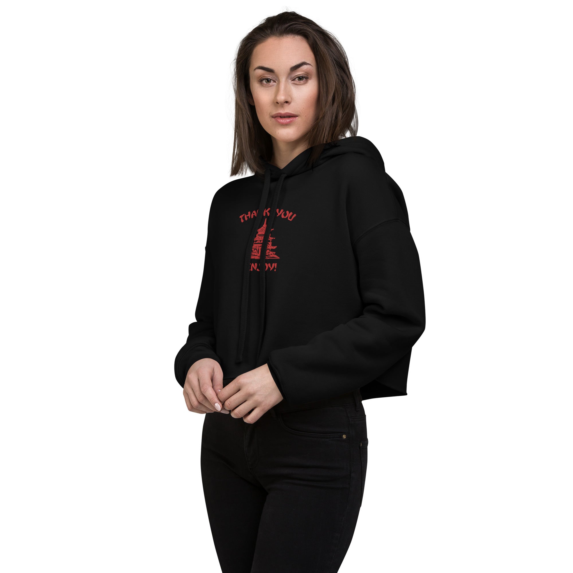 Bosse Thank You Enjoy Crop Hoodie