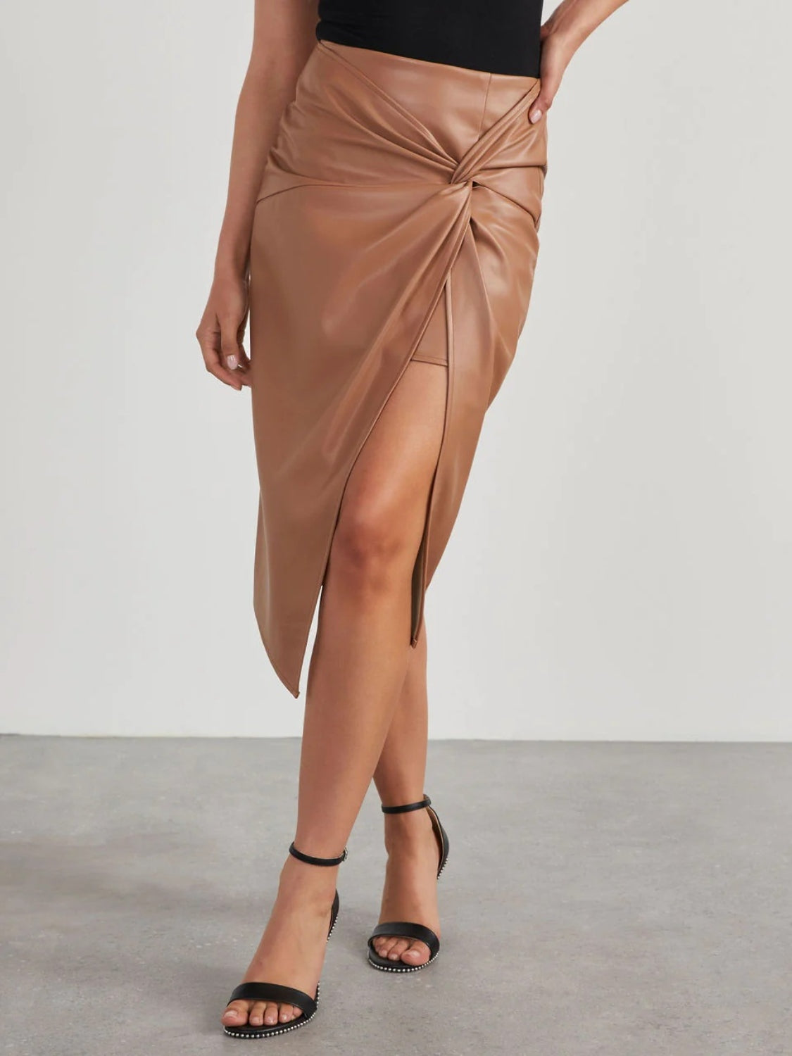 Twist Detail High Waist Skirt (2 Colors)