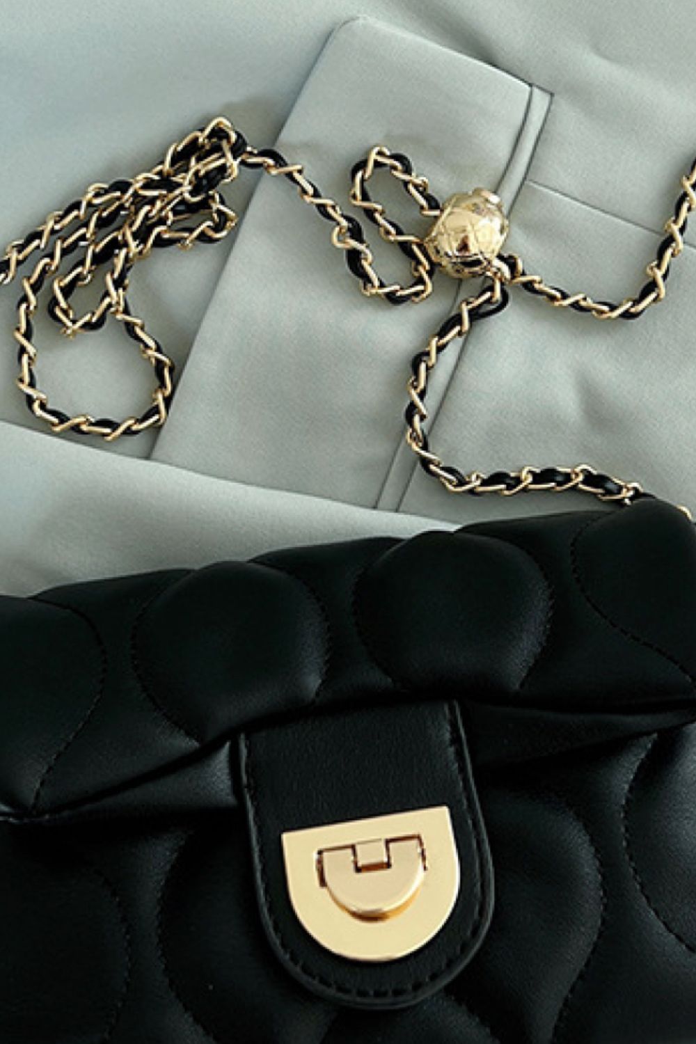 Salene PU Leather Adjustable Chain Crossbody Bag