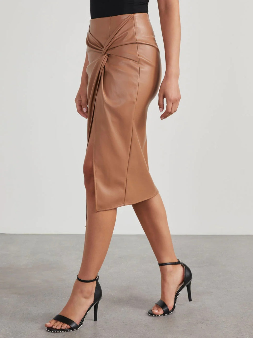 Twist Detail High Waist Skirt (2 Colors)