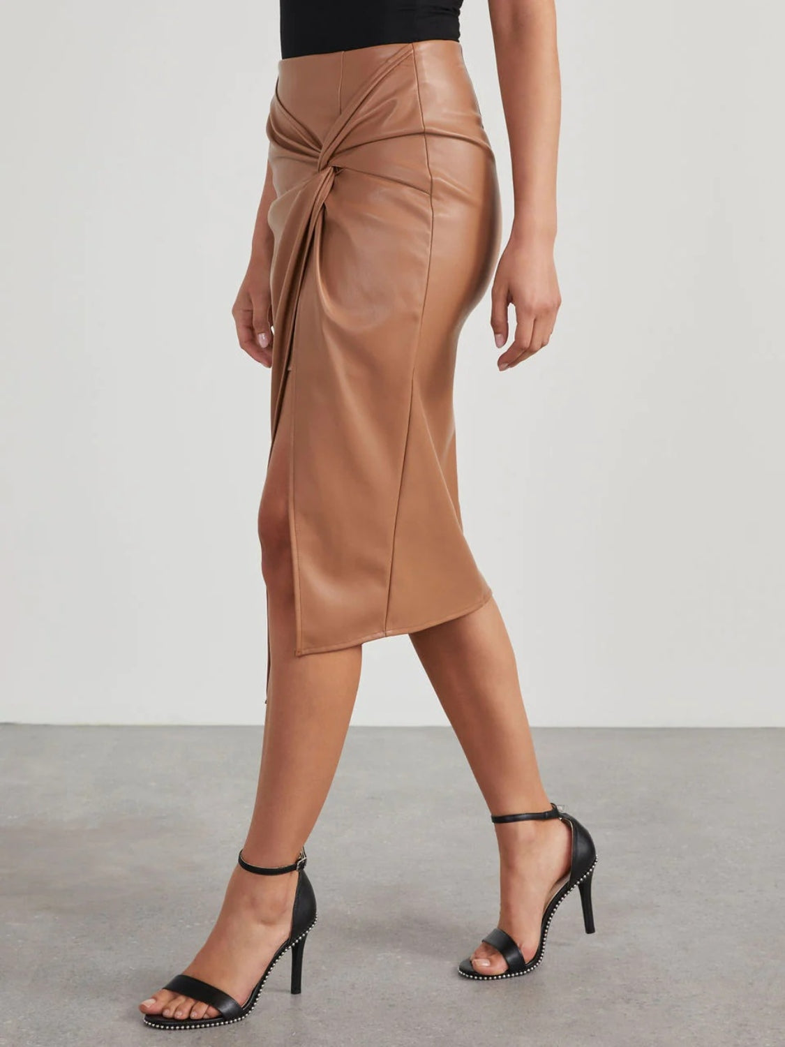 Twist Detail High Waist Skirt (2 Colors)