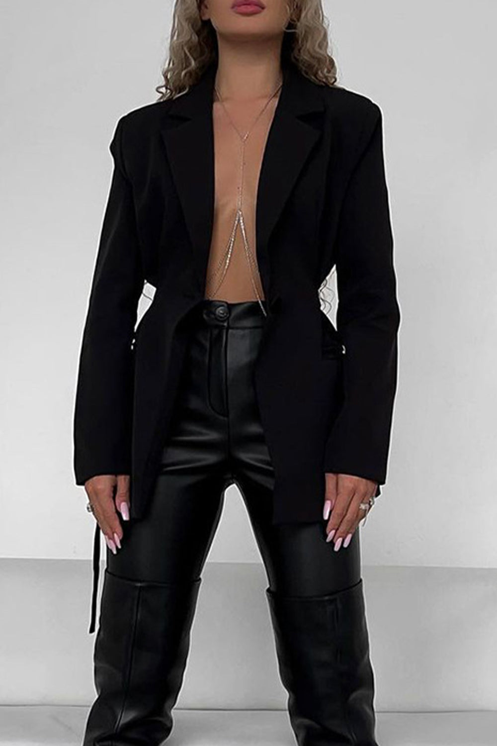 Lonni Lapel Collar Long Sleeve Blazer