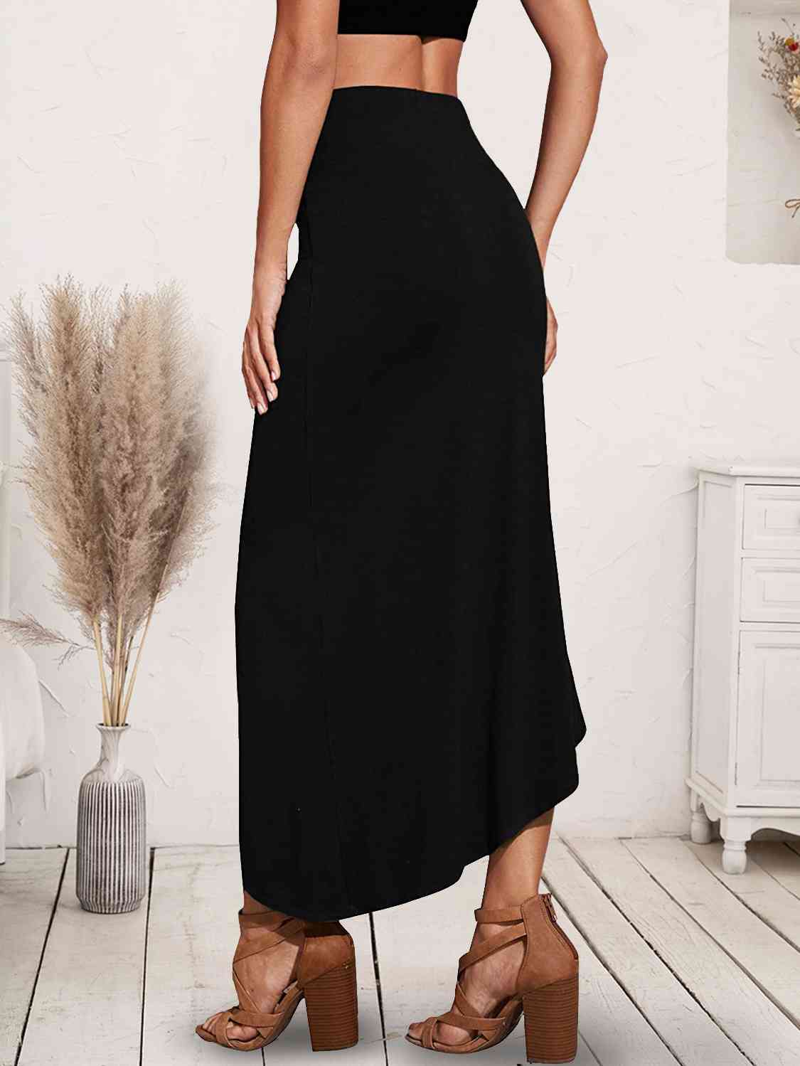 Twist Out Detail Split Skirt