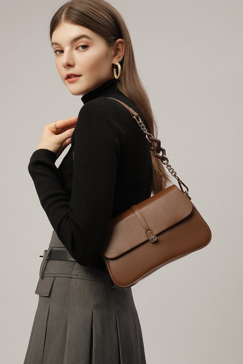 Lori PU Leather Shoulder Bag