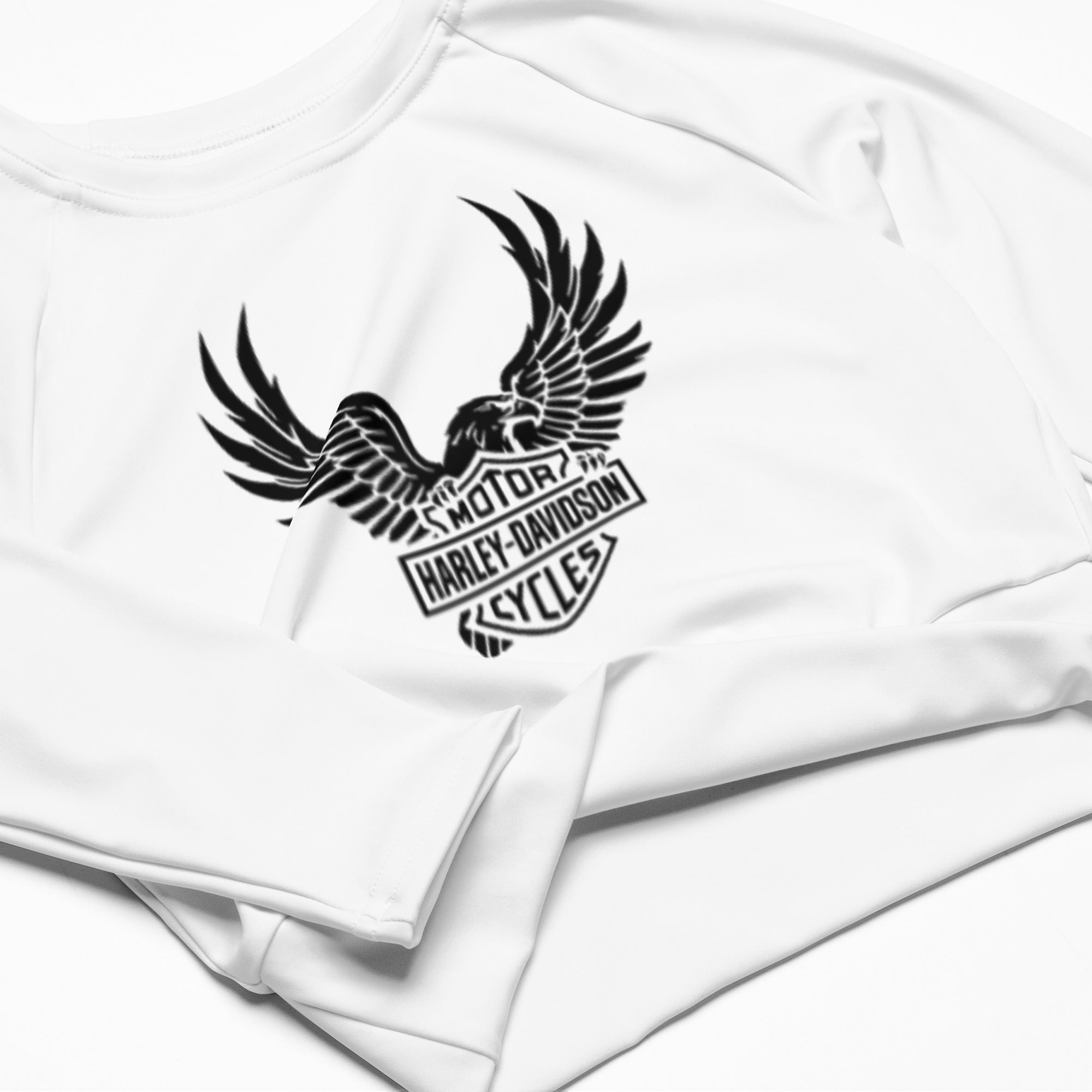 Bosse Harley Motor Long-sleeve Athleisure Crop Top