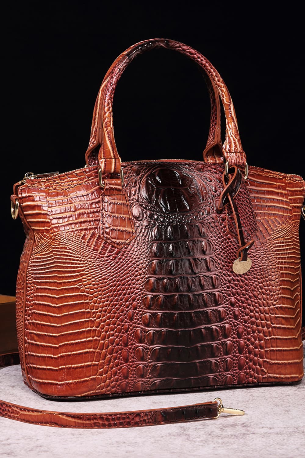 Gracie Gradient PU Leather Handbag