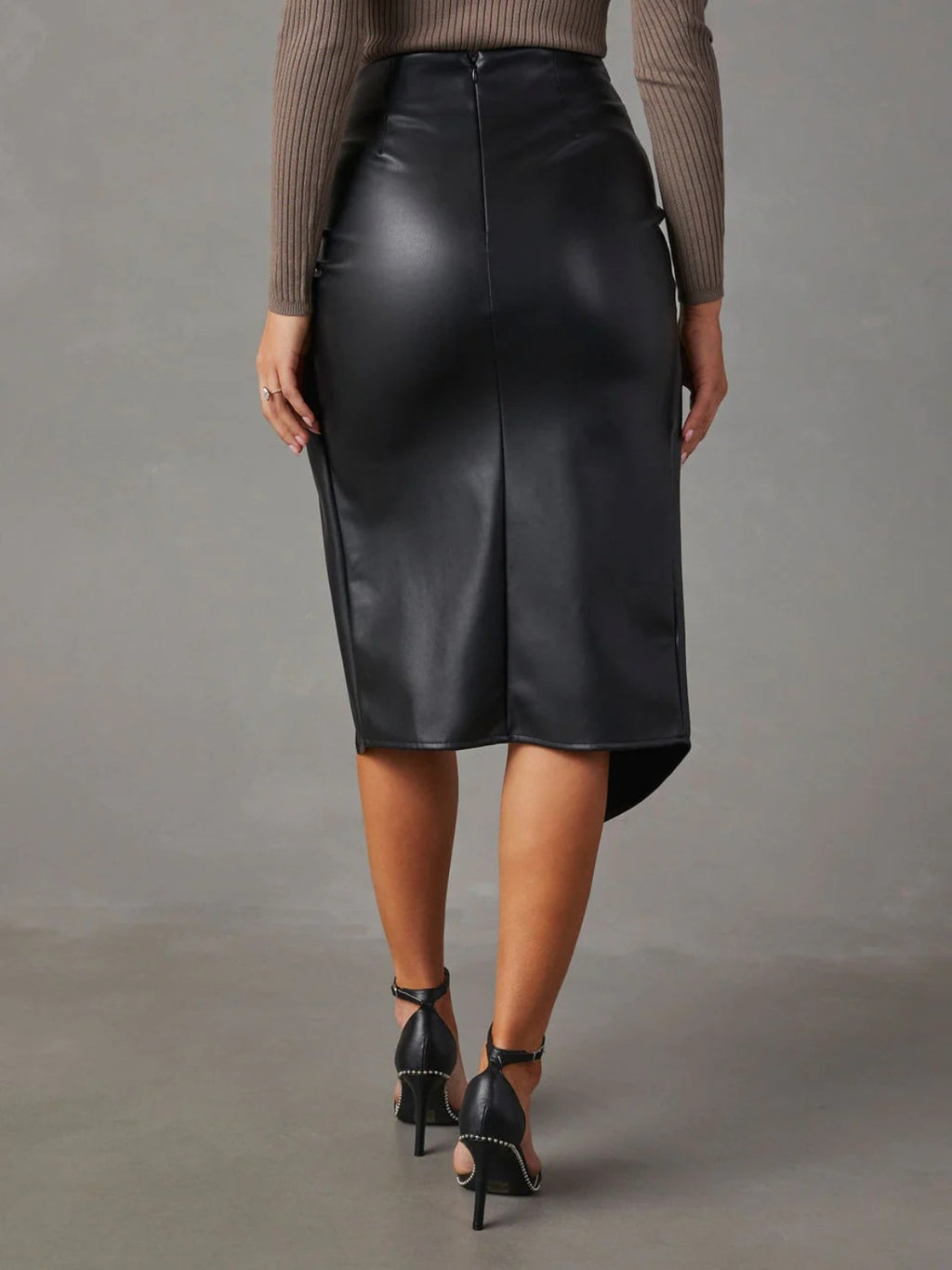 Twist Detail High Waist Skirt (2 Colors)