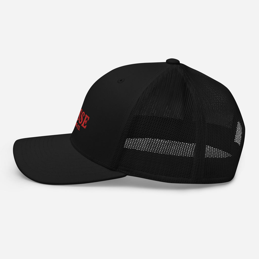 Bosse Black and Red Trucker Cap