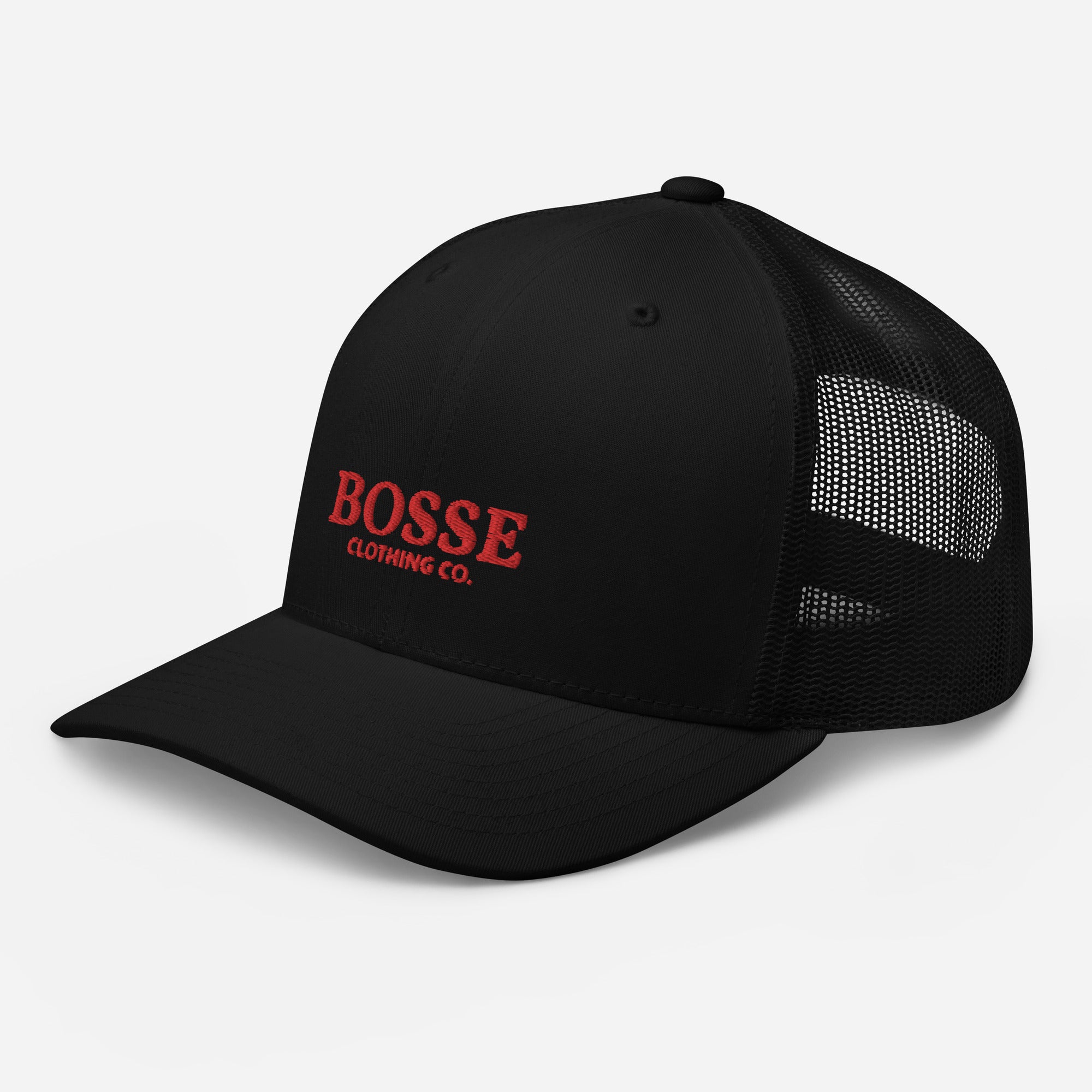 Bosse Black and Red Trucker Cap