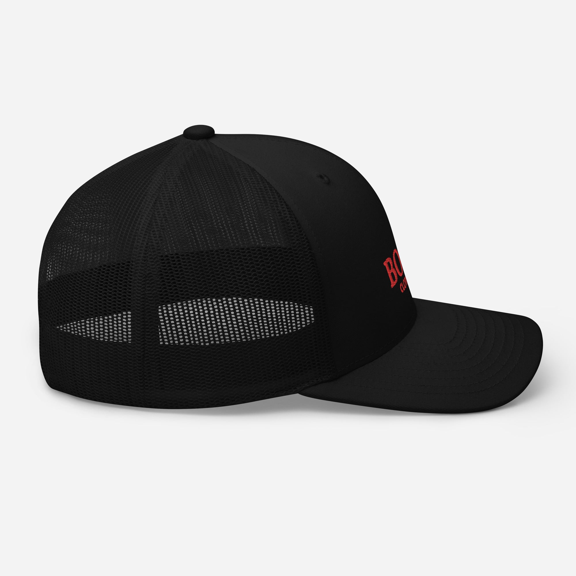 Bosse Black and Red Trucker Cap