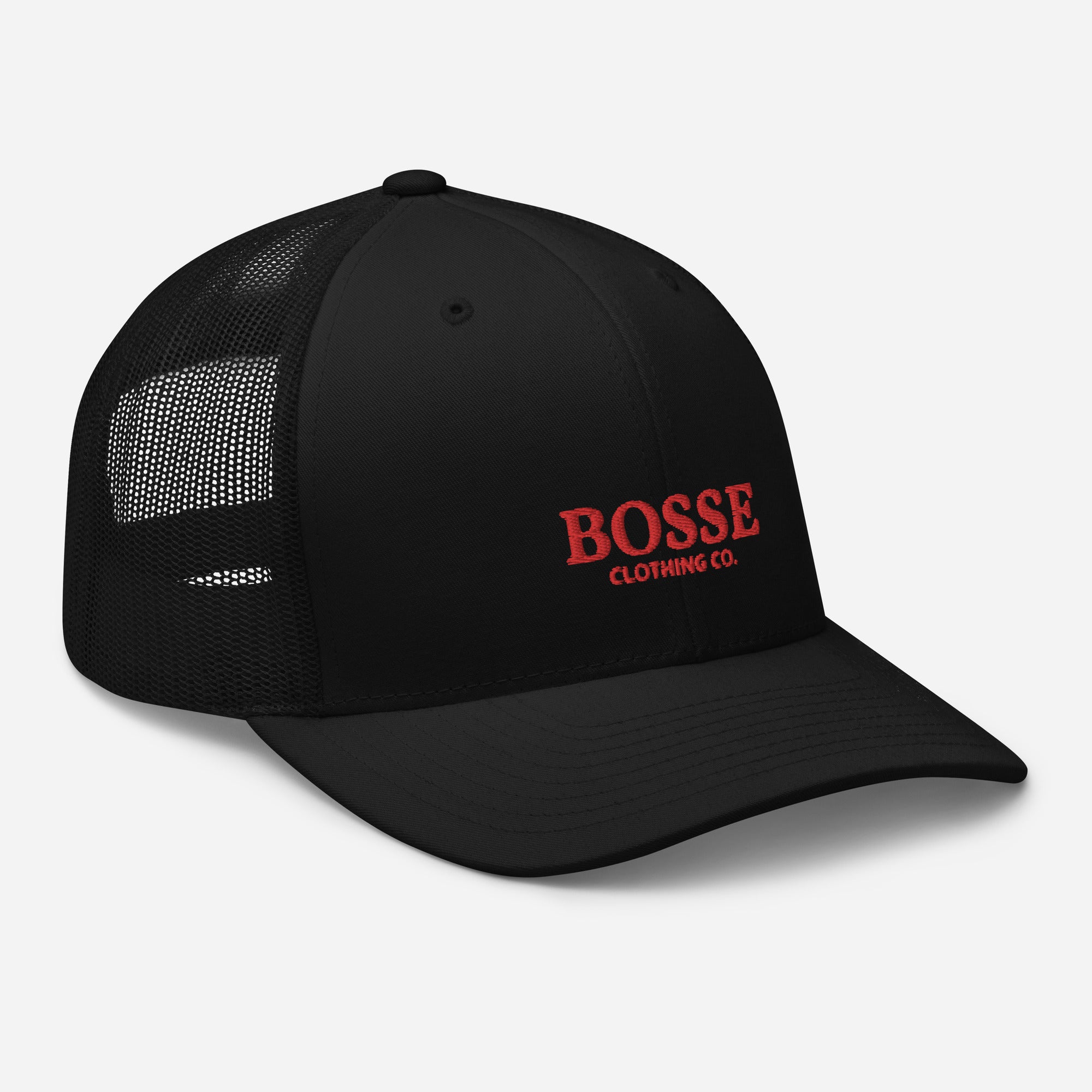 Bosse Black and Red Trucker Cap