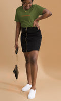 Bosse Olive Green Unbothered Tee