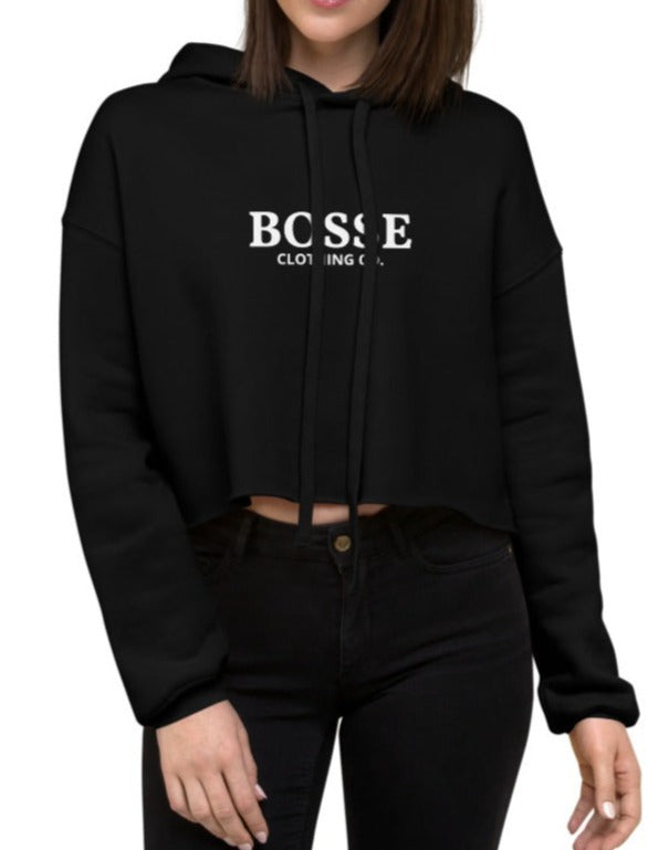 Bosse Signature Black Crop Hoodie
