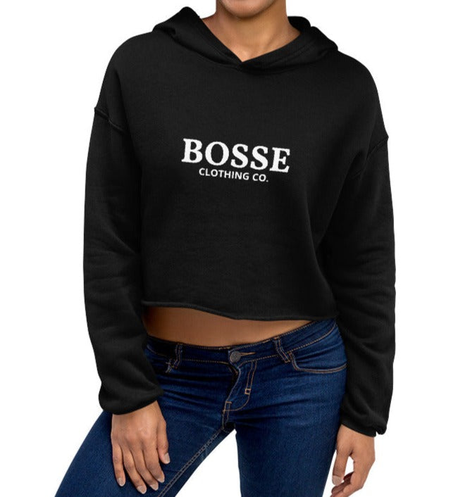 Bosse Signature Black Crop Hoodie