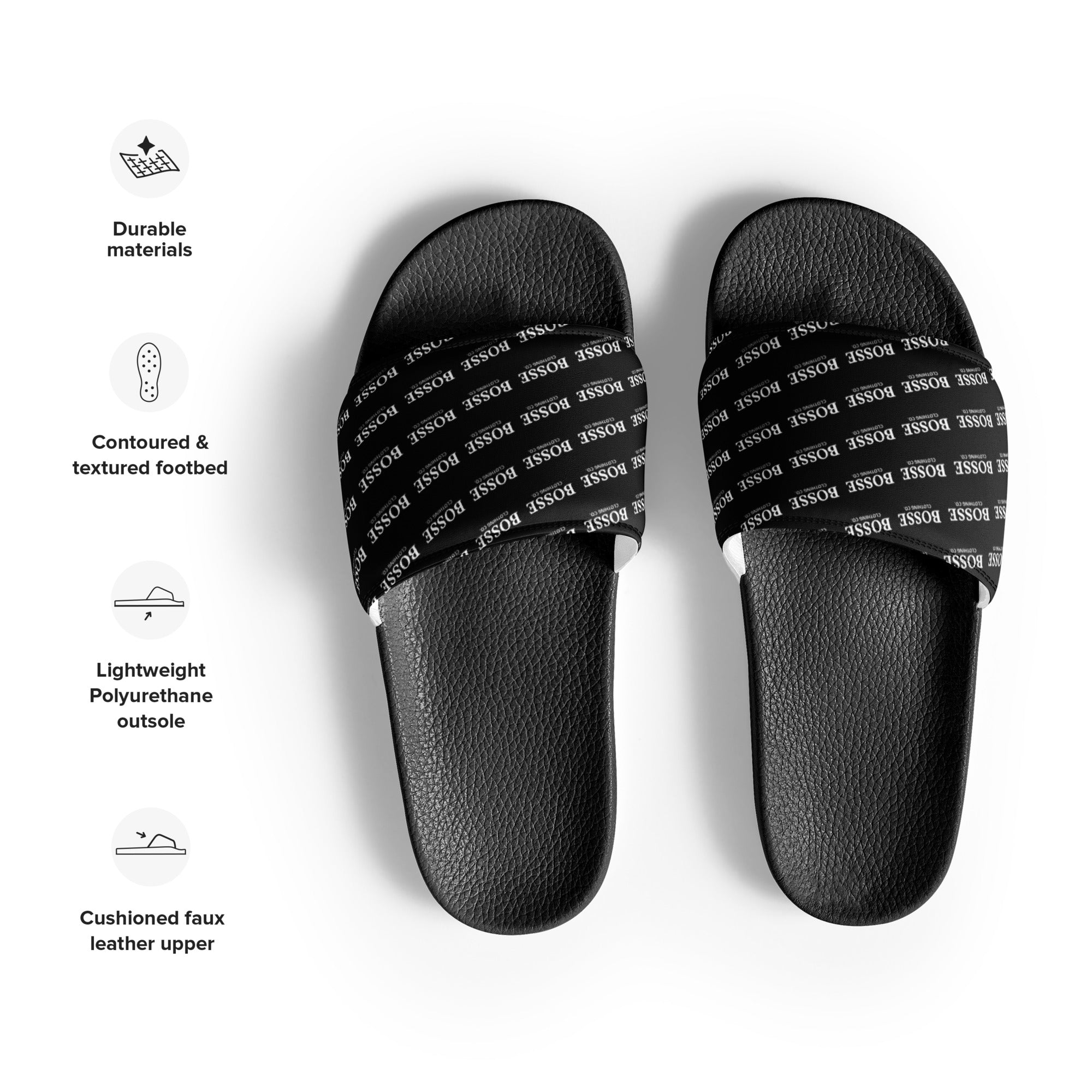 Bosse Signature Black Women's Slides